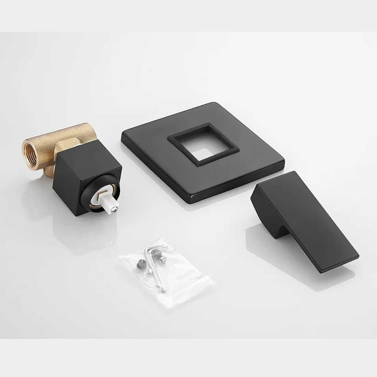 Grifería Ducha Monocontrol Negra Cuadrada Alta Calidad