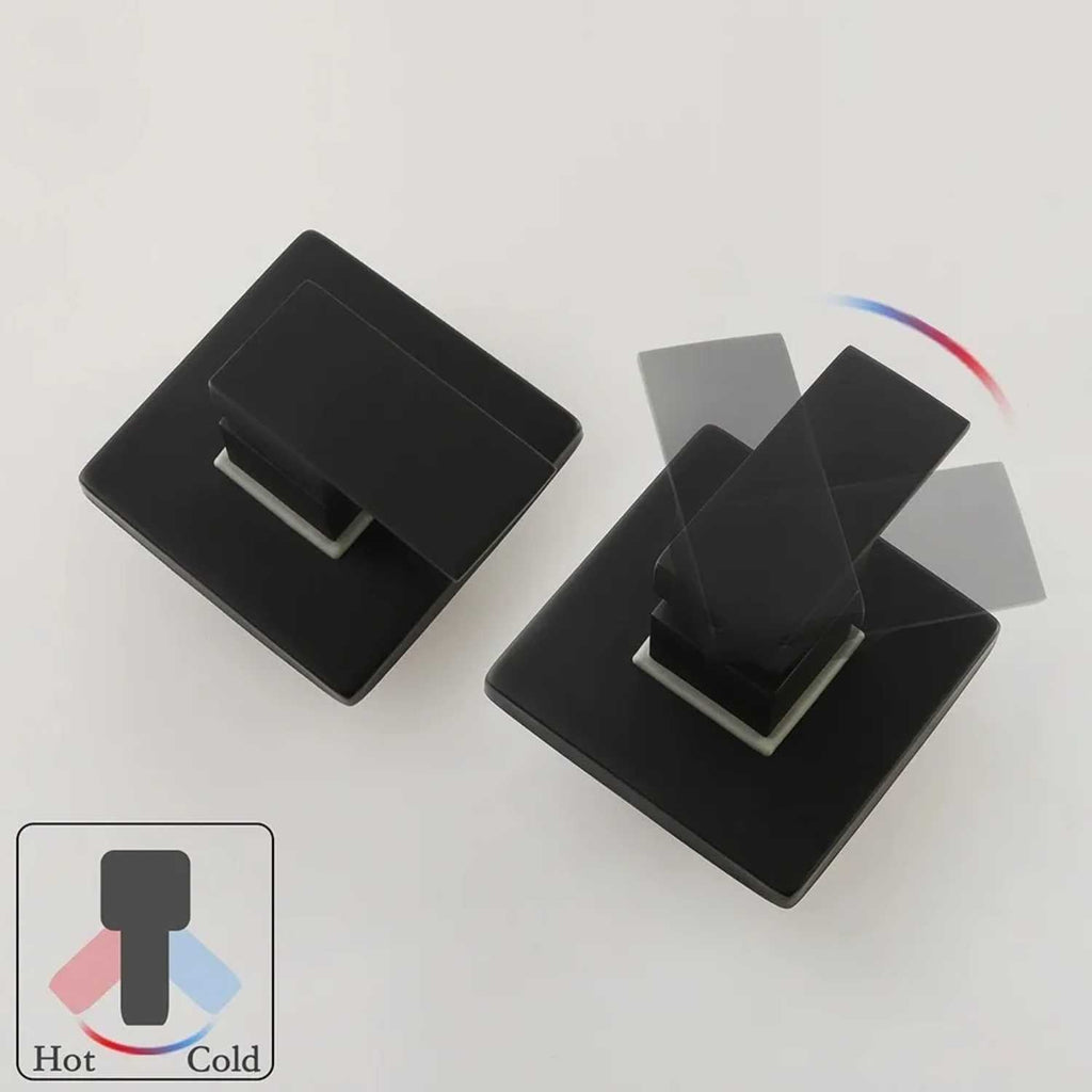 Grifería Ducha Monocontrol Negra Cuadrada Alta Calidad