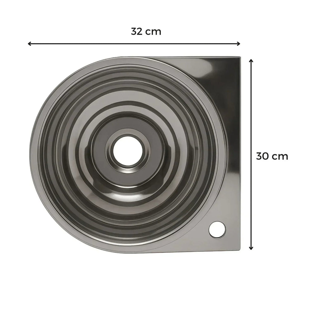 Lavamanos Plataforma Acero Inoxidable 30x32cm Pared