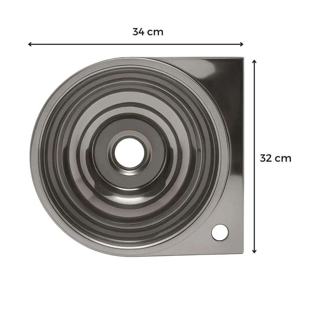 Lavamanos Plataforma Acero Inoxidable 32x34cm Pared