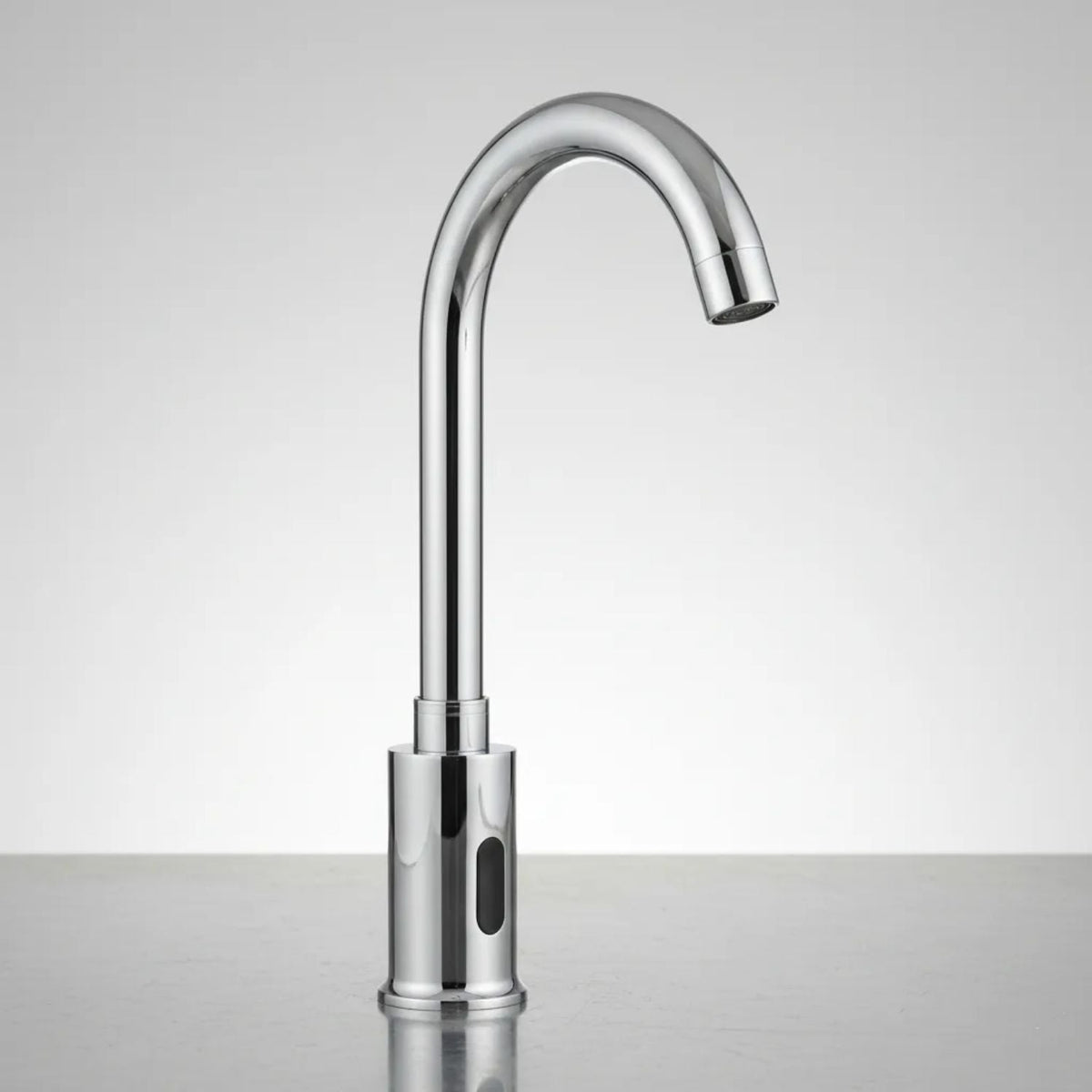 Grifería Sensor Lavamanos Cuello Alto Infrarrojo Hibrida Cro