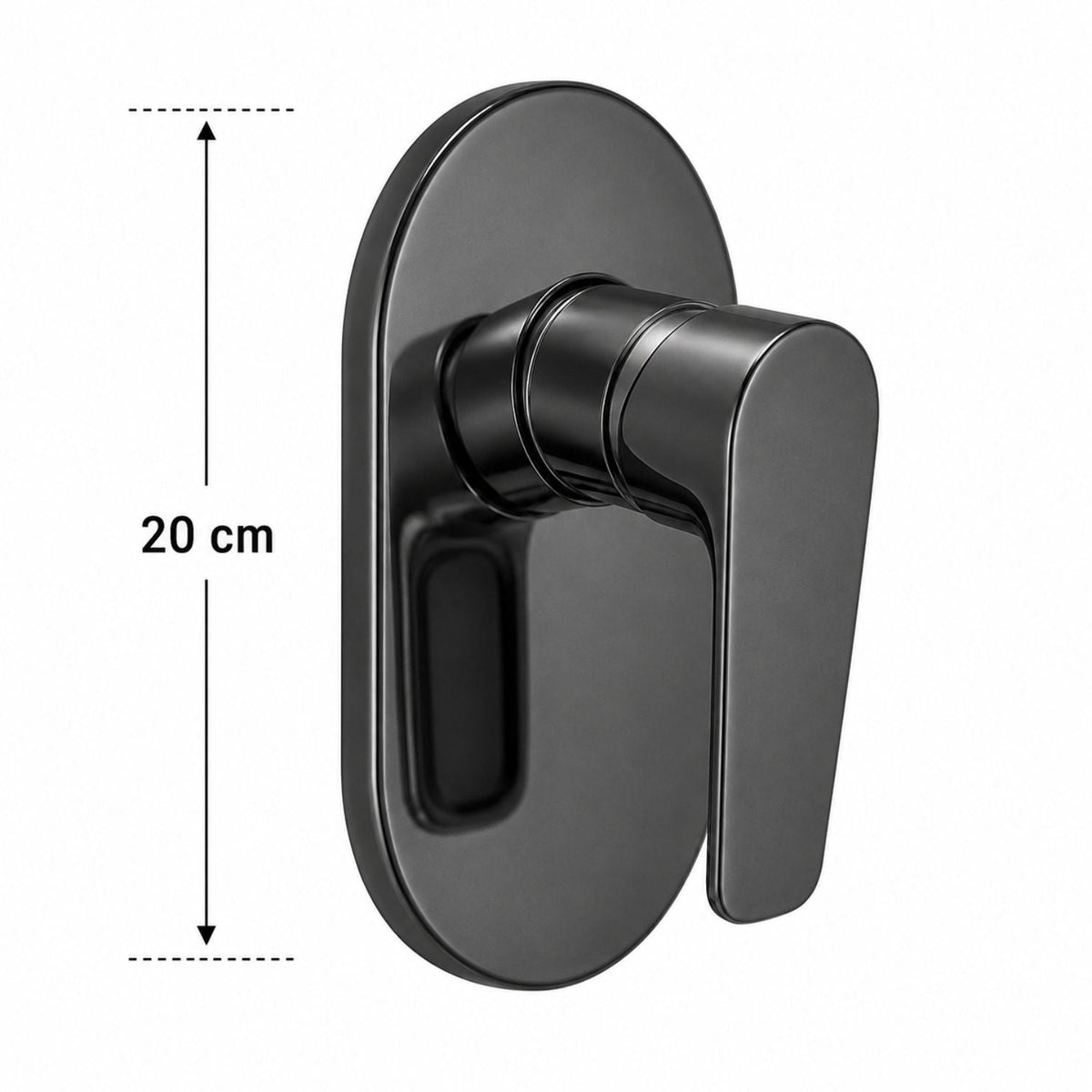 Monocontrol para Ducha Coral Negro 20 cm Agua Fría y Caliente