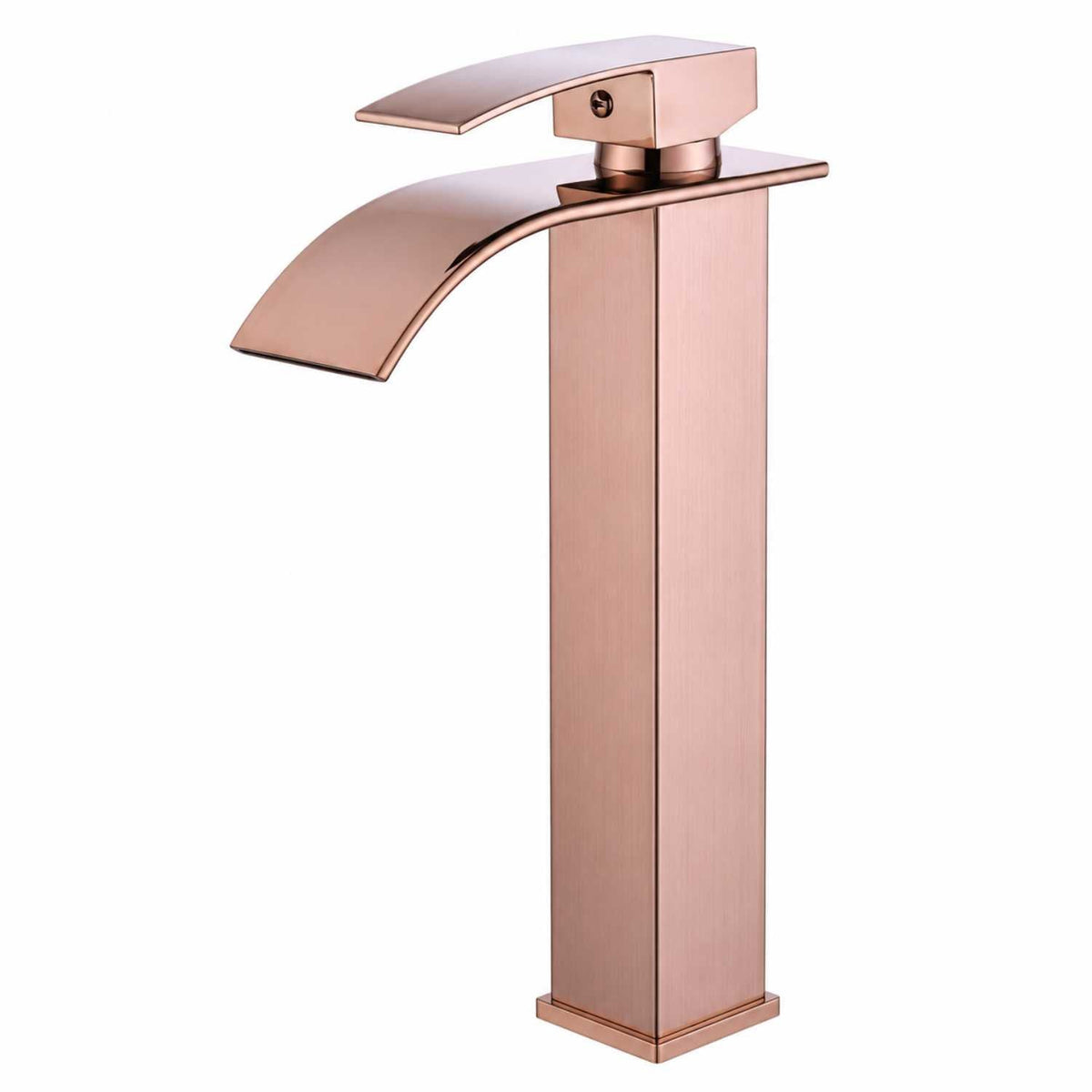 Grifería Monocontrol Alta Milán Oro Rosa Para Lavamanos 30 cm