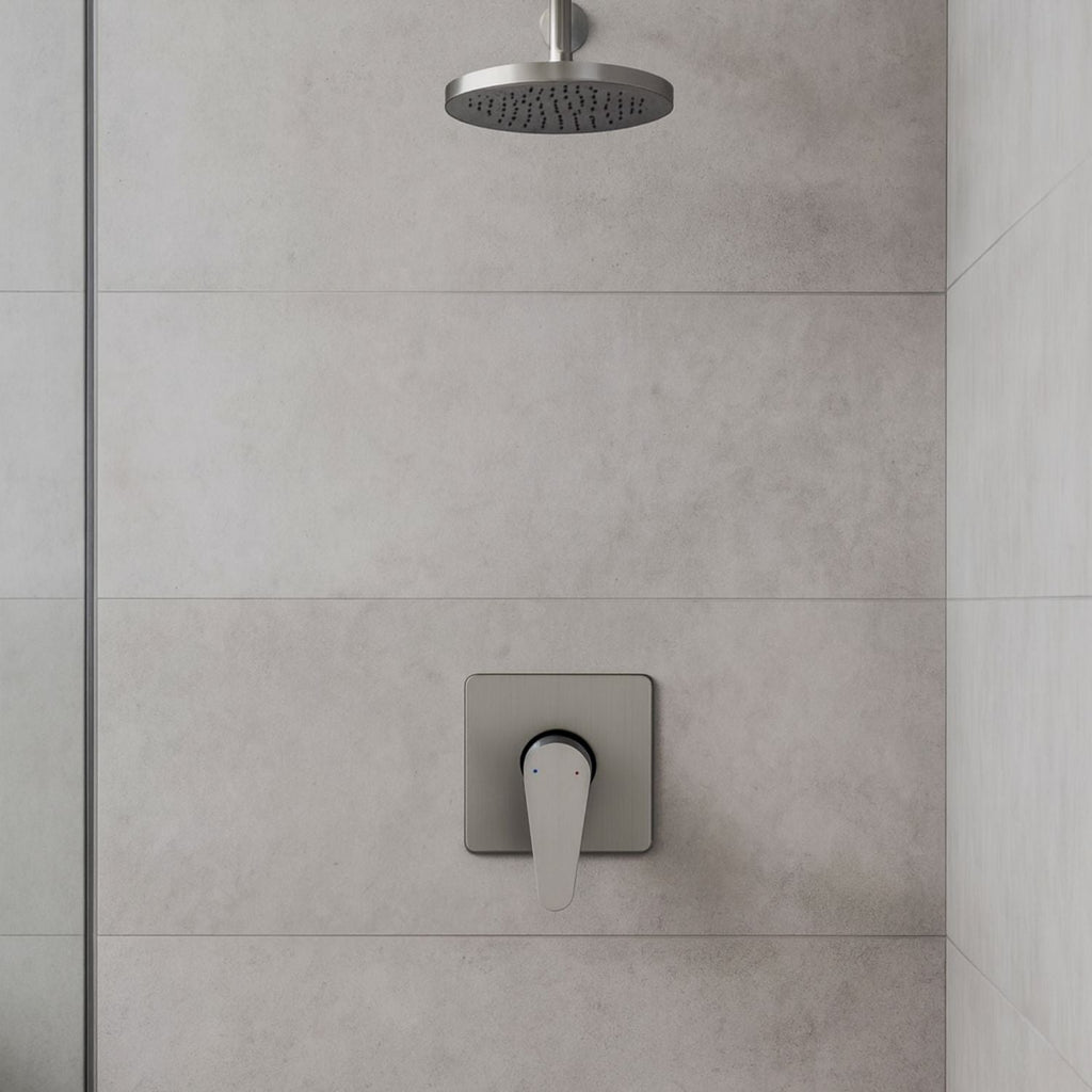 Mezclador Ducha Empotrado Color Gris Concreto Monocontrol