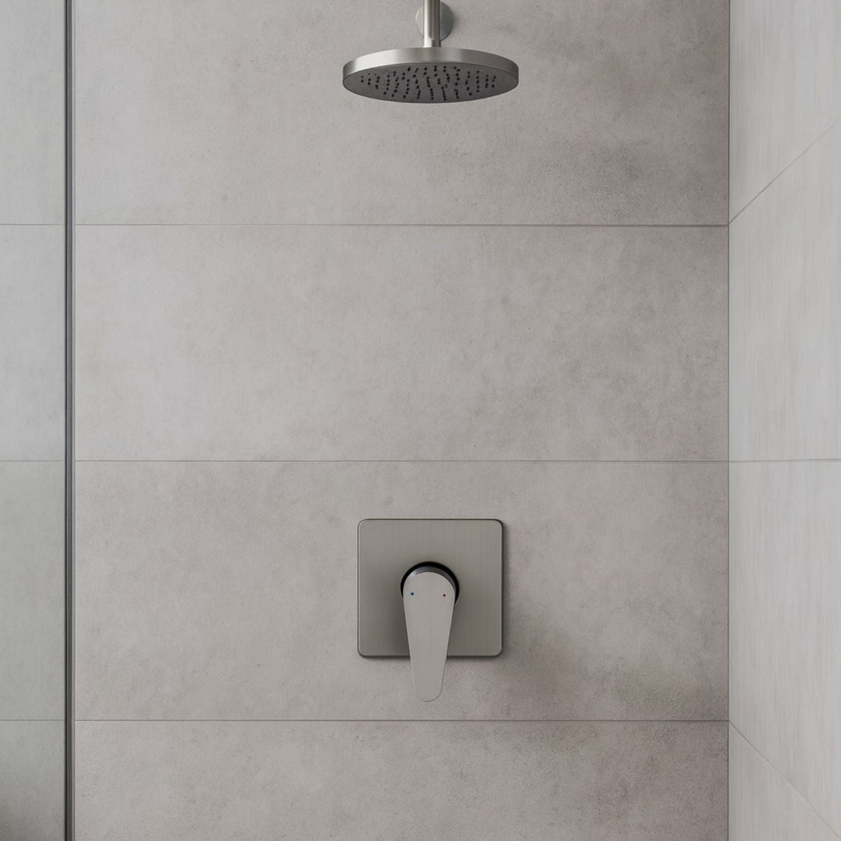 Mezclador Ducha Empotrado Color Gris Concreto Monocontrol