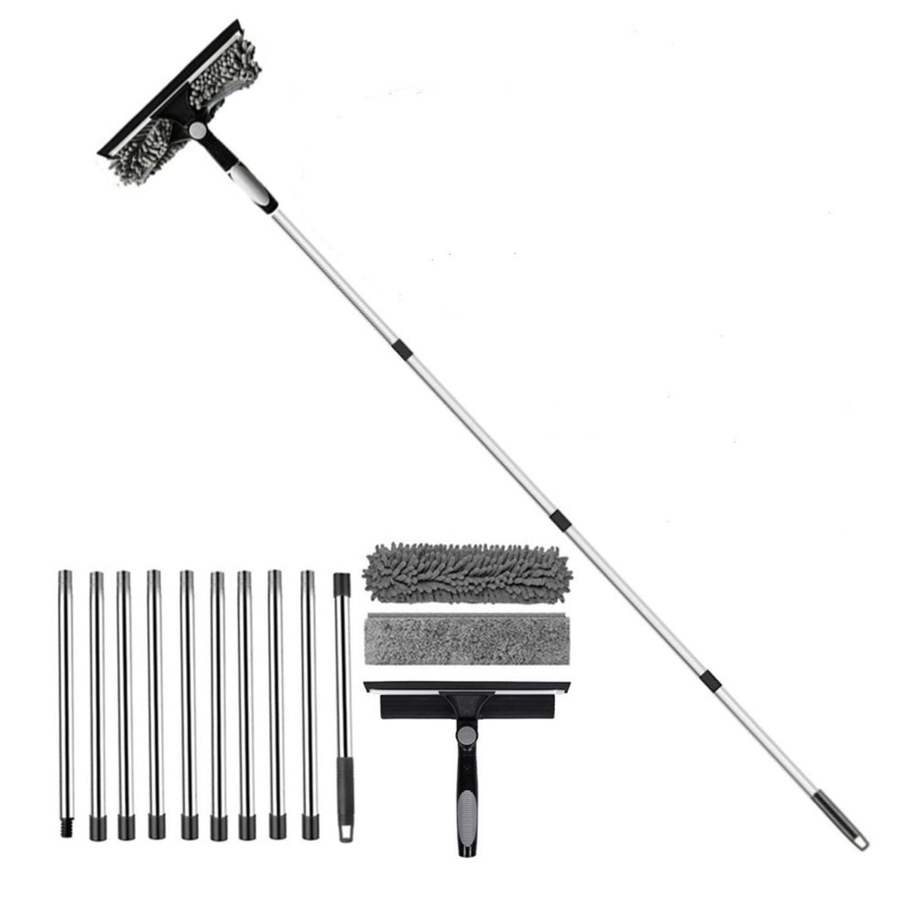 Limpiador de Ventanas Extensible 4 Metros – Limpia Vidrios Telescópico para Alturas con Mango Ajustable