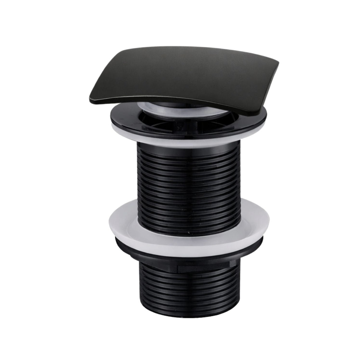 Desagüe Push Cuadrado Negro Mate 7,8 X 6,6 cm