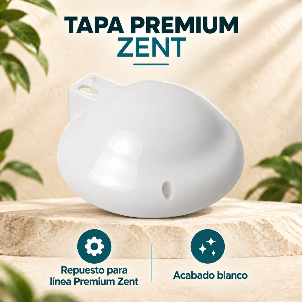 Características de la tapa blanca para ducha Premium Zent