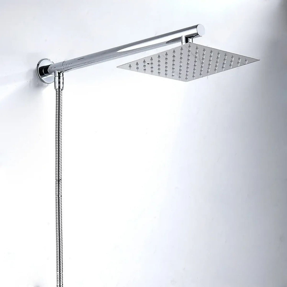 Regadera Cuadrada Satinada de 8 Pulgadas