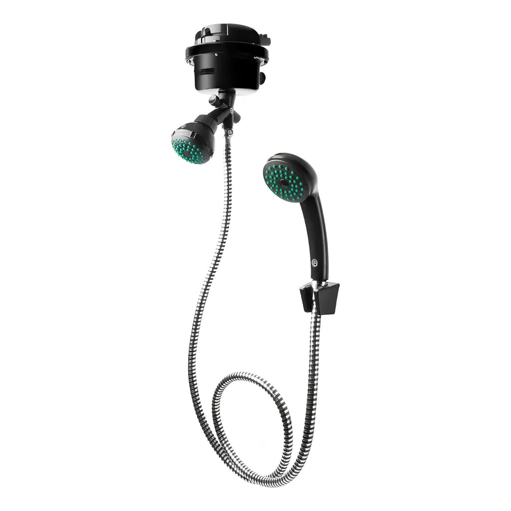 Ducha Eléctrica Fusion Dirigible Negra Kit 110V