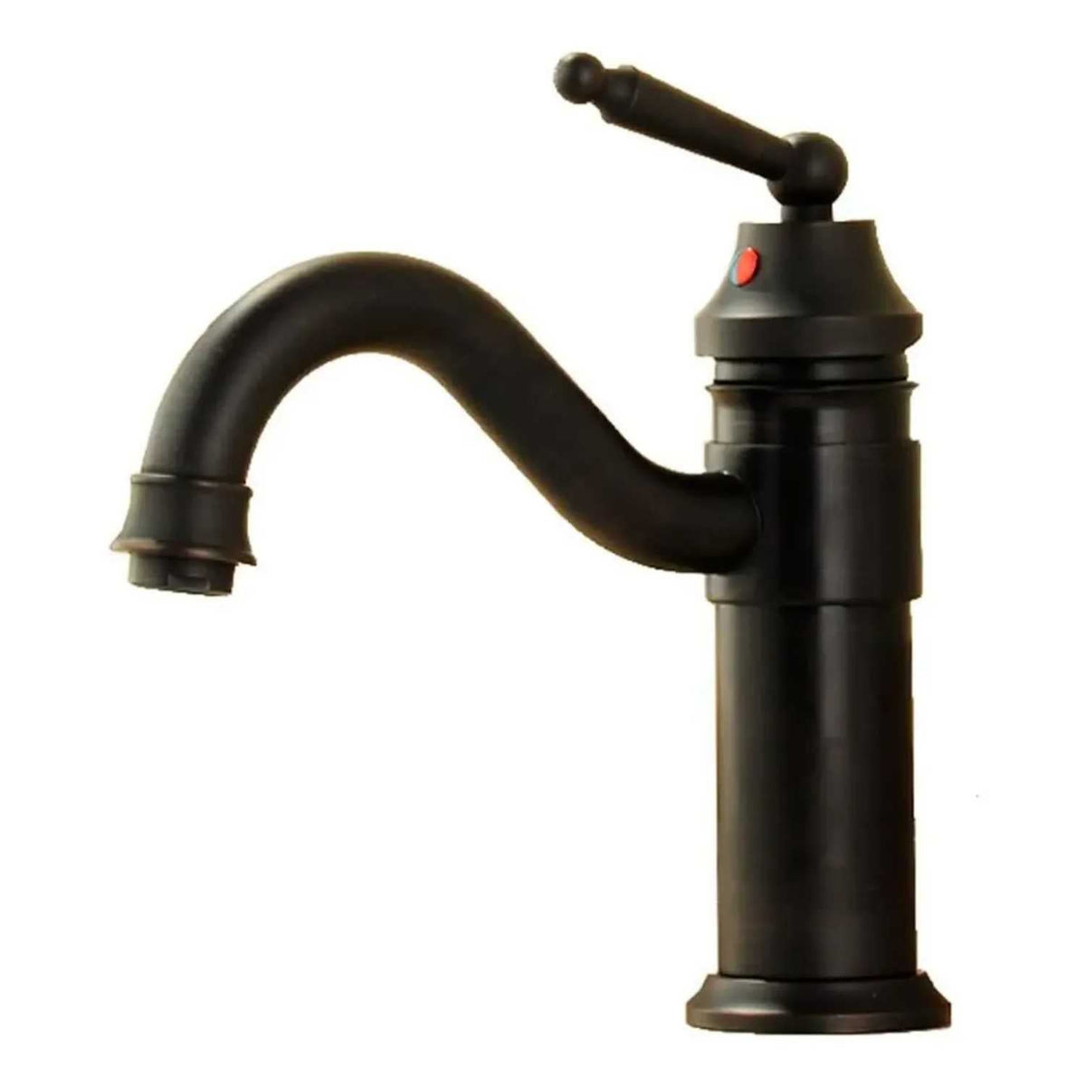 Grifería Monocontrol Lavamanos Baja Negro Mate 18 cm
