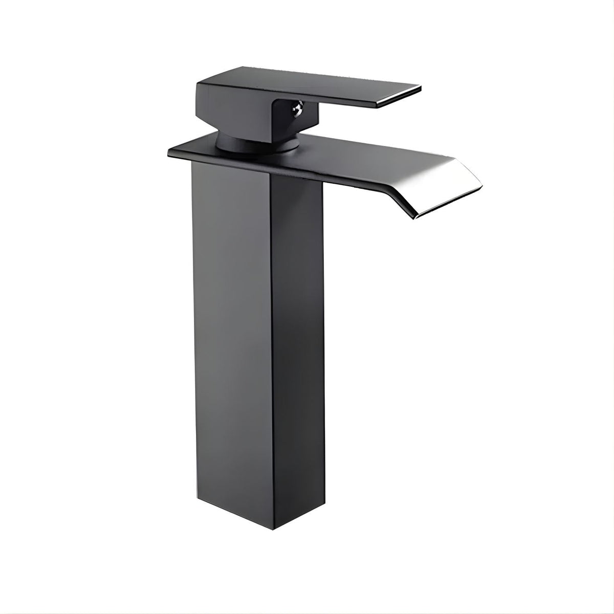 Grifería Monocontrol Alta Cascada Gris Para Lavamanos 28 cm