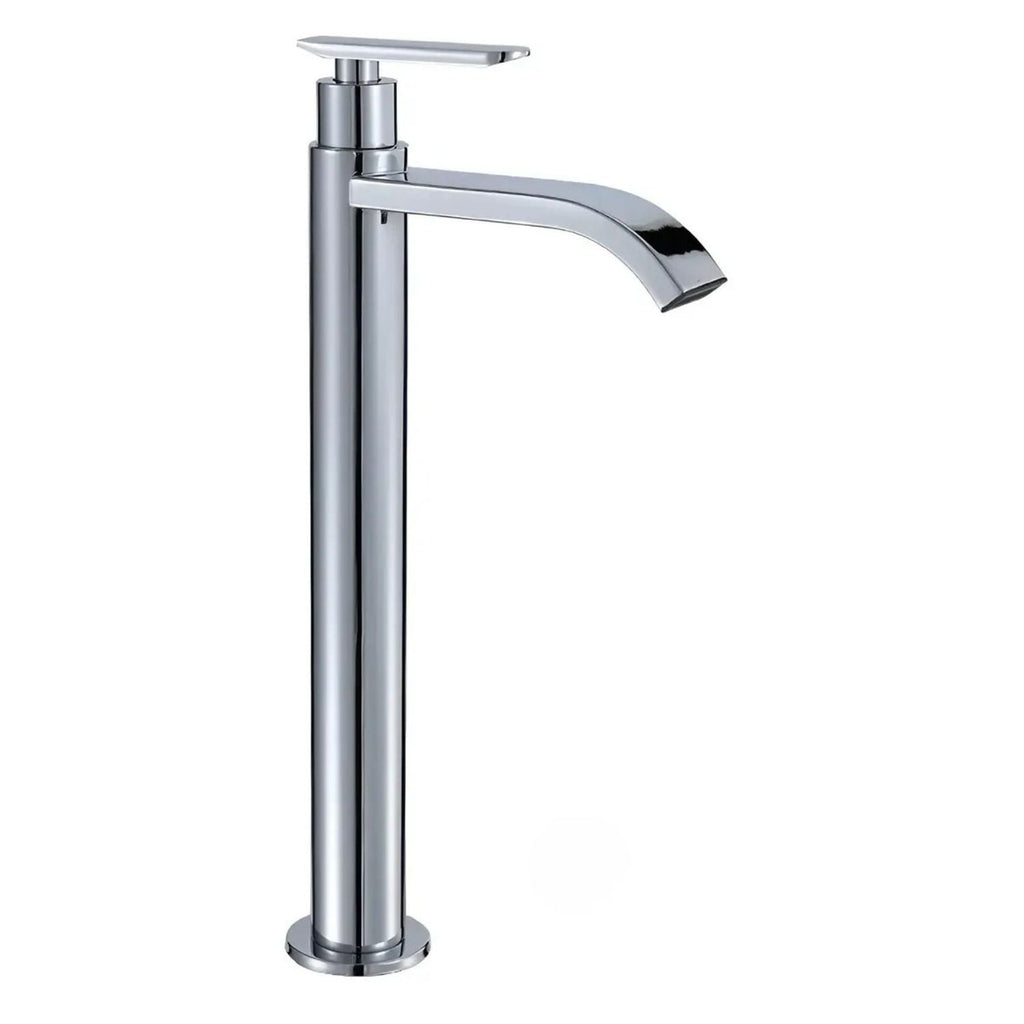 Llave Alta para Lavamanos Cascada 30,5 cm Agua Fría Cromada