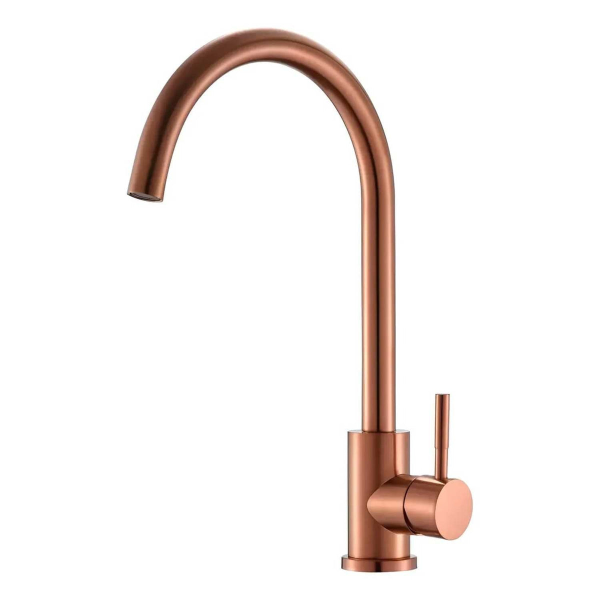 Grifería Monocontrol Lavaplatos Cuello Cisne Oro Rosa 32 cm