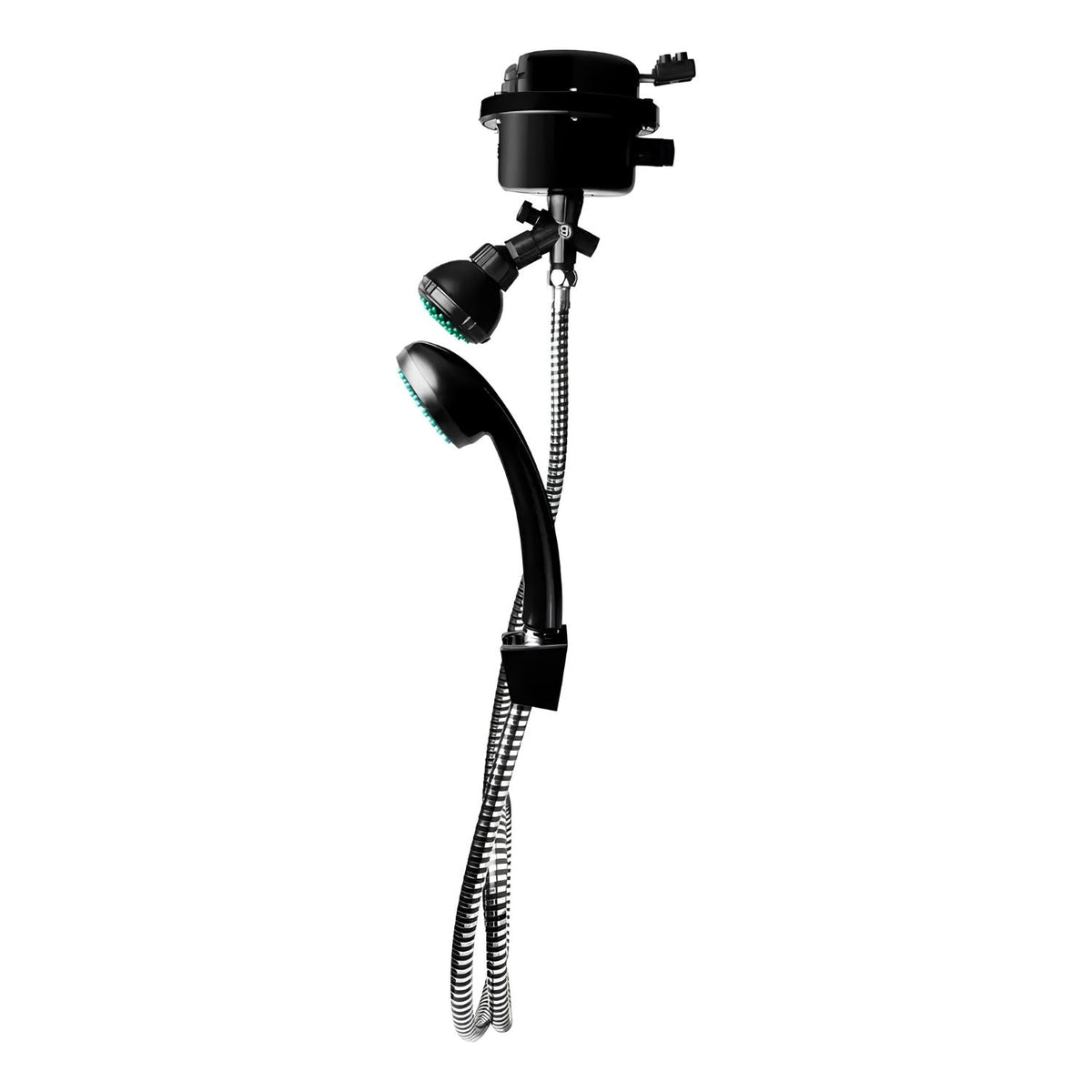 Ducha Eléctrica Fusion Dirigible Negra Kit 110V