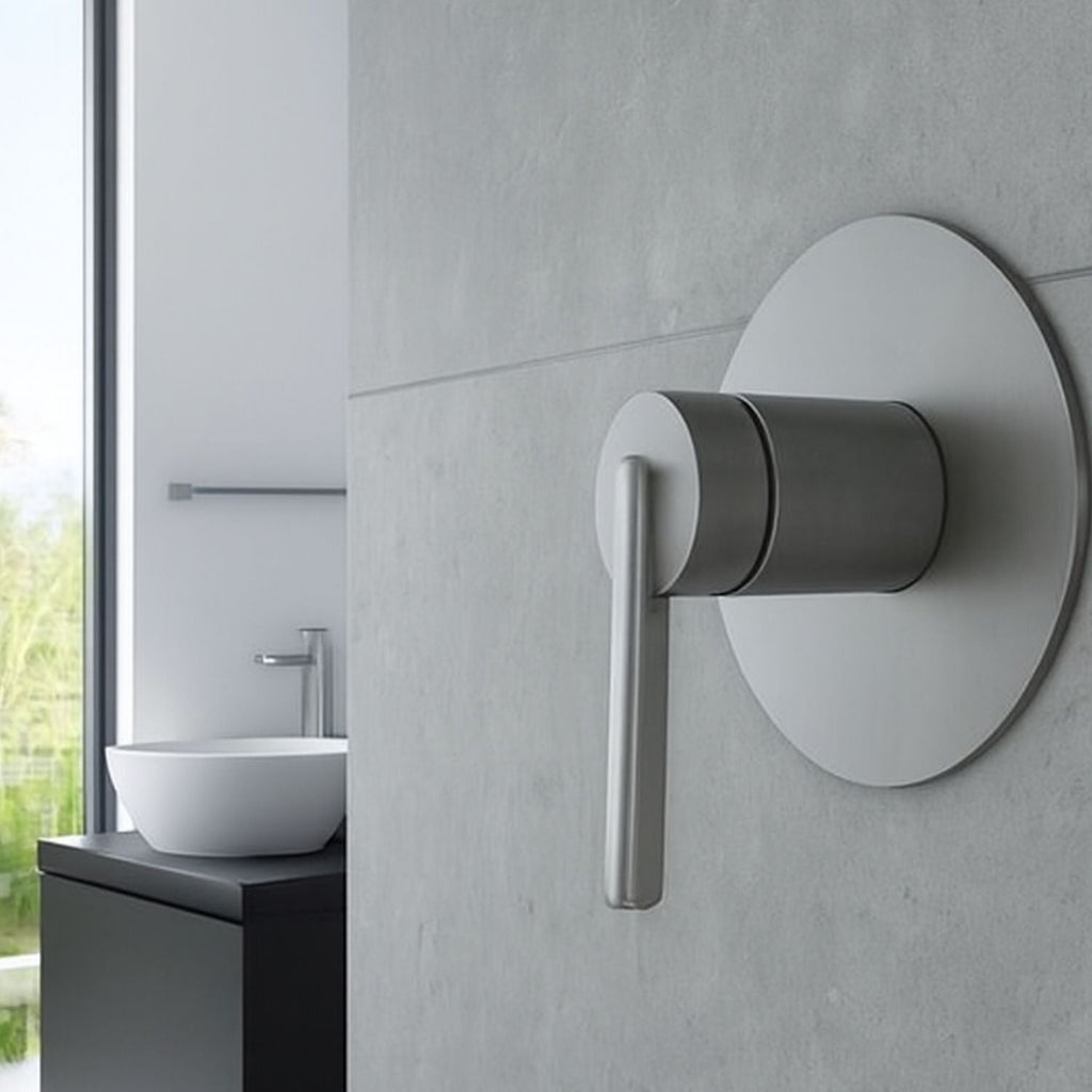Griferia Ducha Monocontrol Sottile Gris Concreto Baño