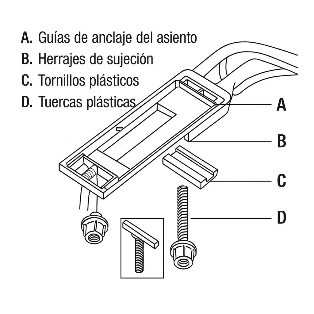 Tapa Asiento Sanitario Redonda Bone Cierre Lento
