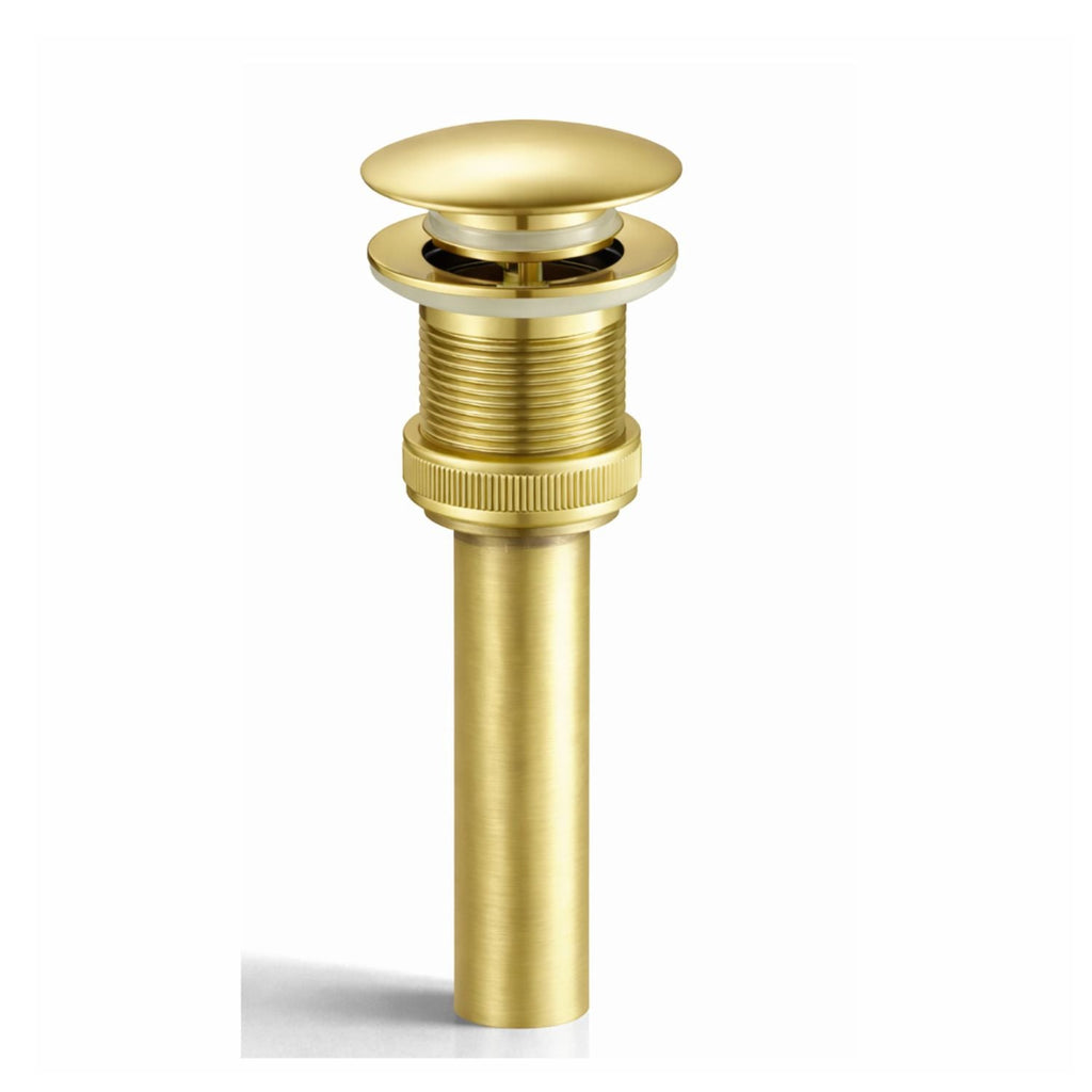 Desagüe Push para Lavamanos Oro Cepillado 7,8 cm de alto y 6,6 cm de ancho