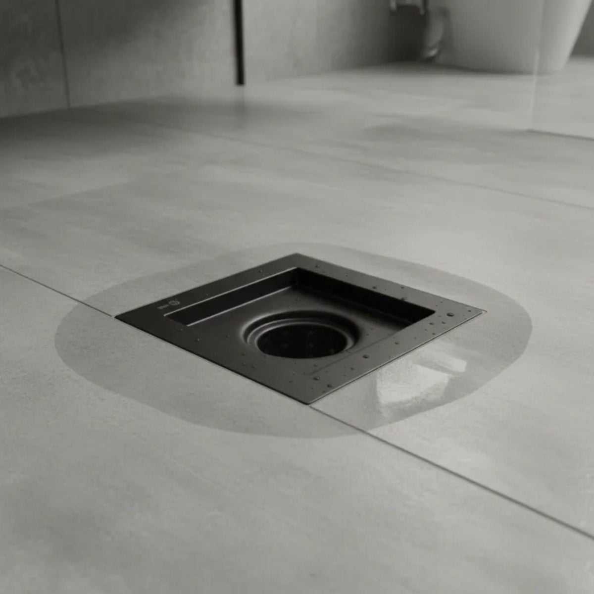 Rejilla Piso Cuadrada 10 X 10 Negro Mate Diseño Moderno SS304