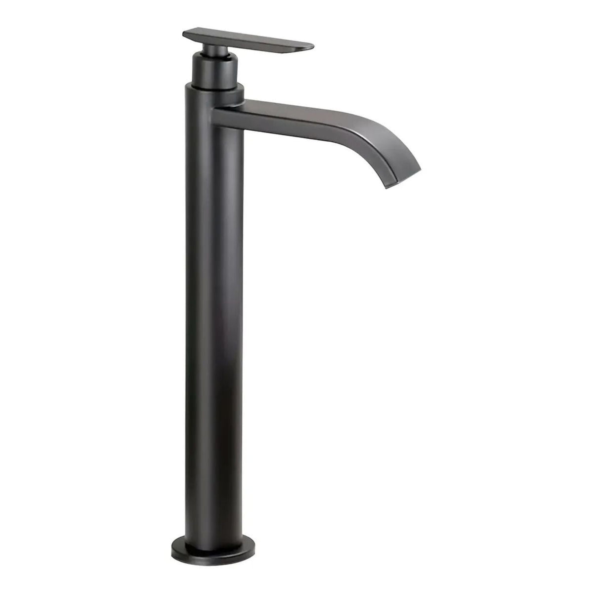 Llave Alta para Lavamanos Cascada 30,5 cm Agua Fría Negro Mate