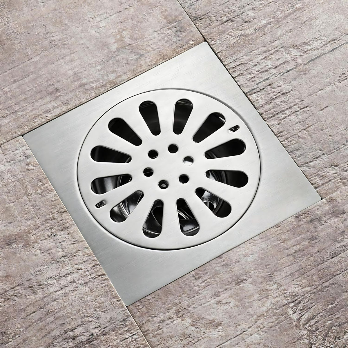 Rejilla Piso 10x10cm  Acero Inoxidable