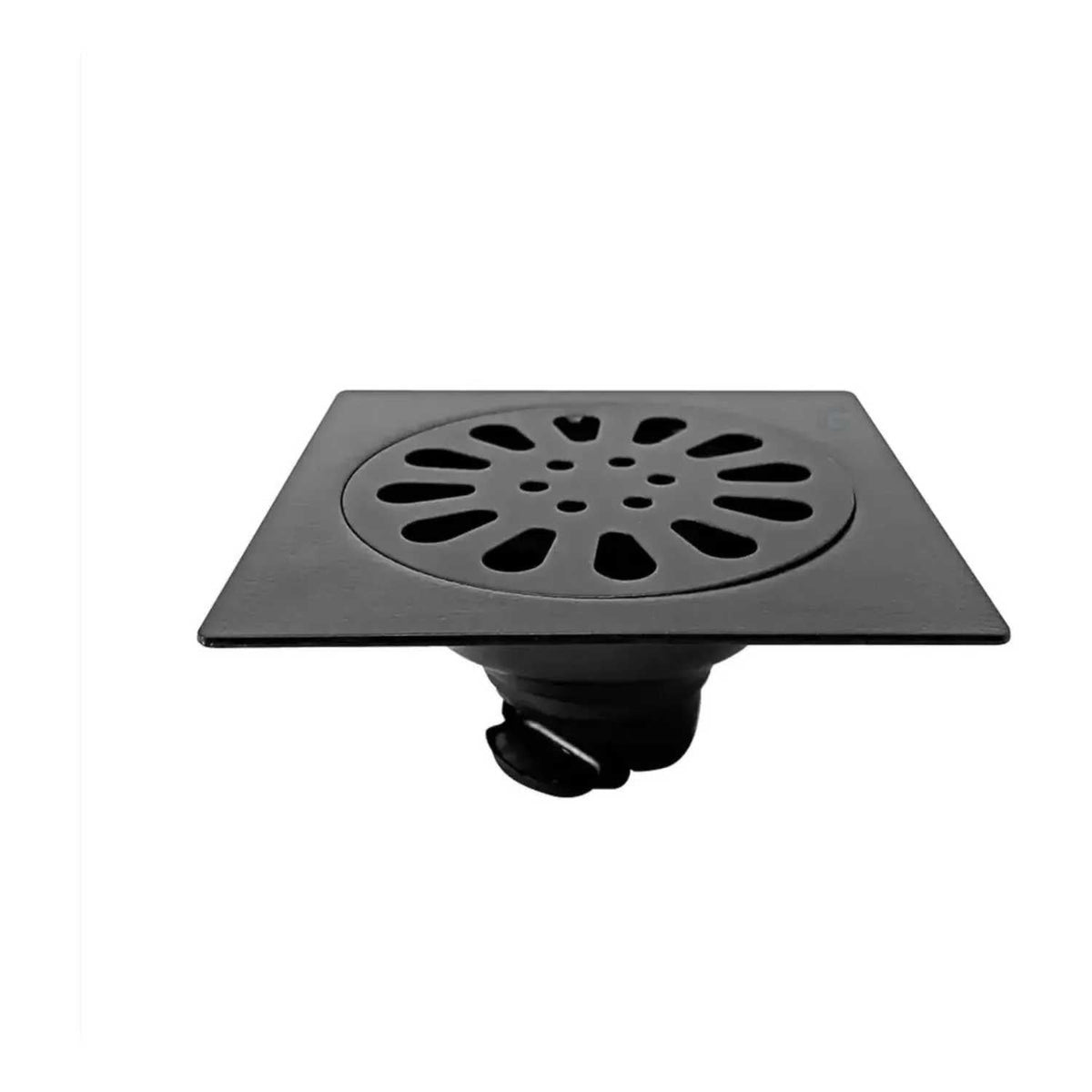 Rejilla De Piso Flor Negra 10 X 10 cm