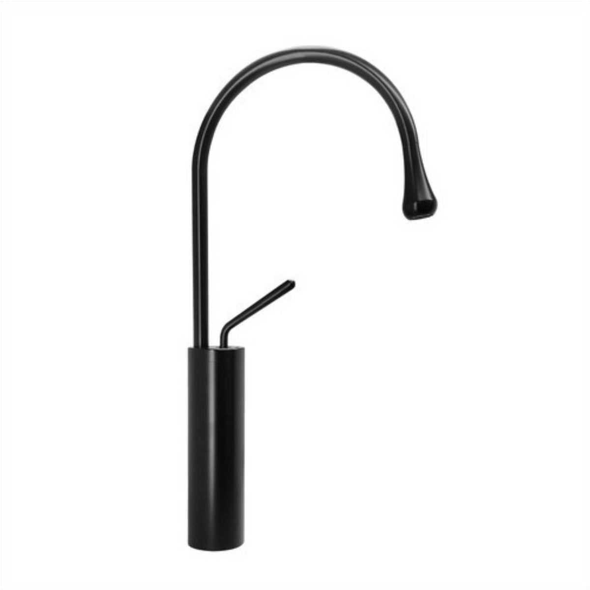 Grifería Monocontrol Alta Akira Negro Mate Para Lavamanos 46 cm