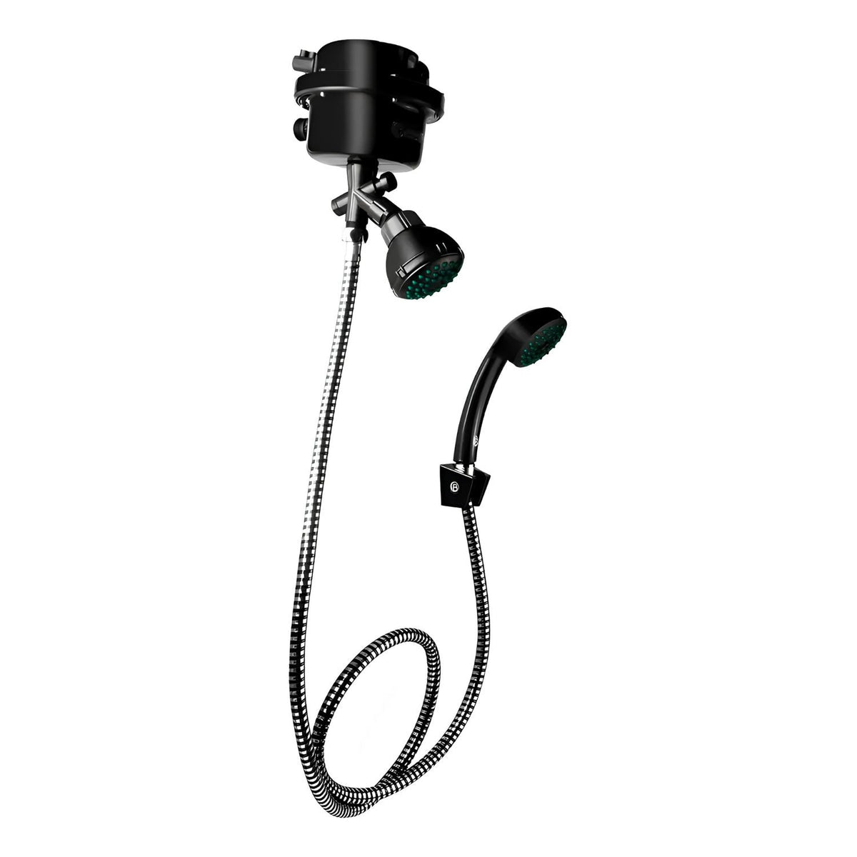 Ducha Eléctrica Fusion Dirigible Negra Kit 110V