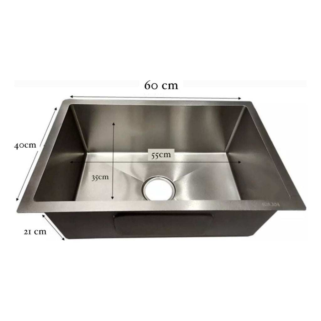 Lavaplatos Empotrar Acero Inoxidable Silver 60x45cm Alta Resistencia