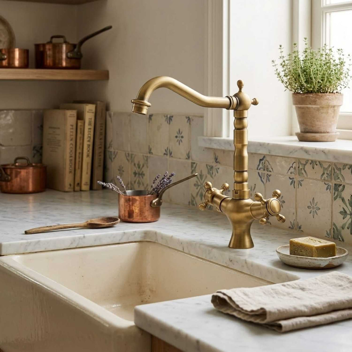 Grifería Monocontrol Esparta Vintage Para Cocina O Baño
