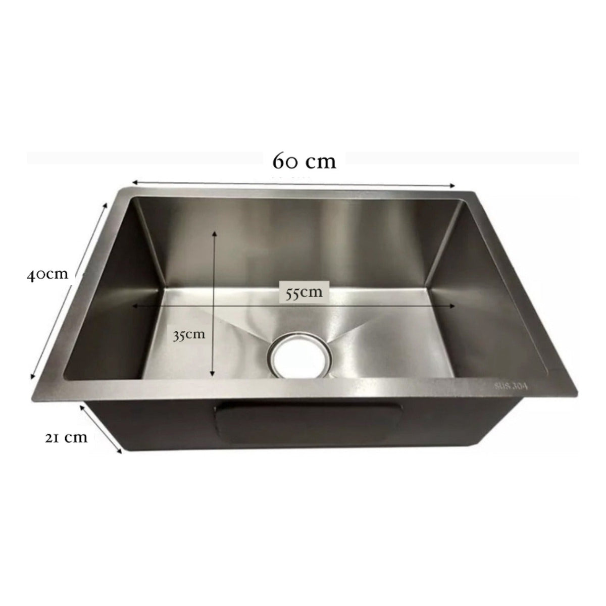 Lavaplatos Empotrar Acero Inoxidable Silver 60x45cm Alta Resistencia