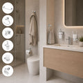Kit de Accesorios de Baño Cromado de 6 Piezas
