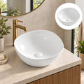 Lavamanos Sobreponer Andino Blanco 38 X 38 X 17 Cm en ambiente de baño, vista amplia