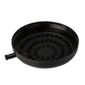 Producto Regadera Redonda Negra con Bajante sobre fondo blanco