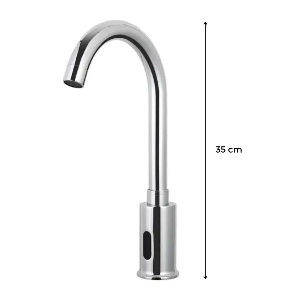 Grifería Sensor Lavamanos Cuello Alto Infrarrojo Hibrida Cro