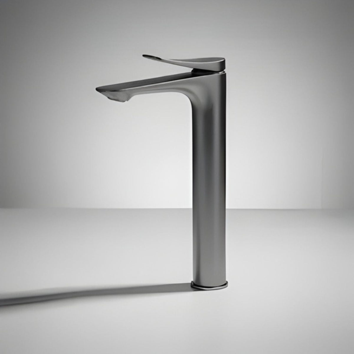 Lavamanos Monocontrol Alto Volare Gris Concreto Diseño Moderno