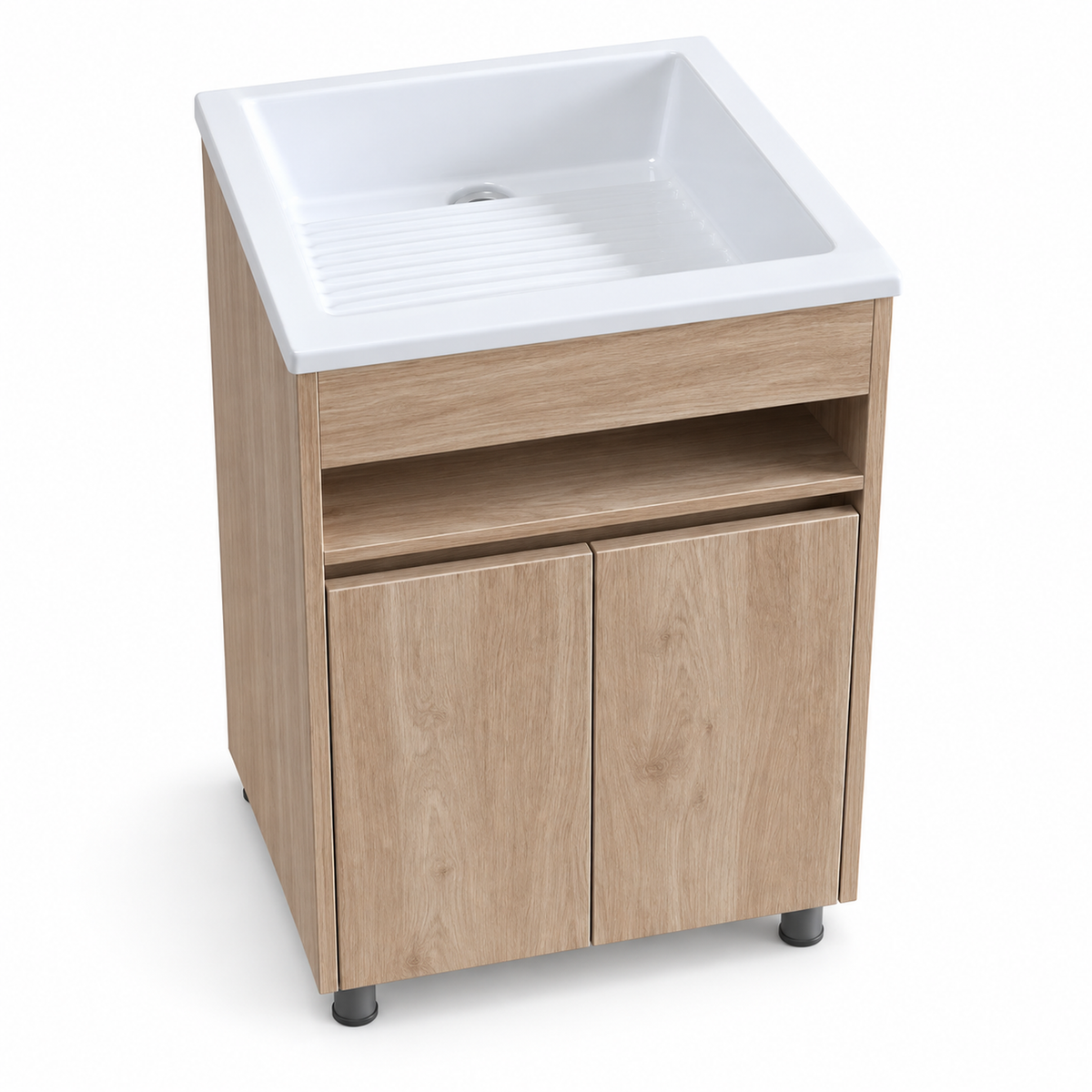 Combo Mueble Con Lavadero 60 X 48 Cm - fondo blanco