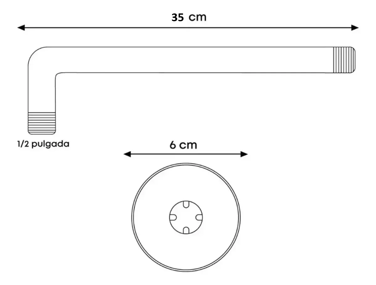Vista complementaria del tubo de 35 cm