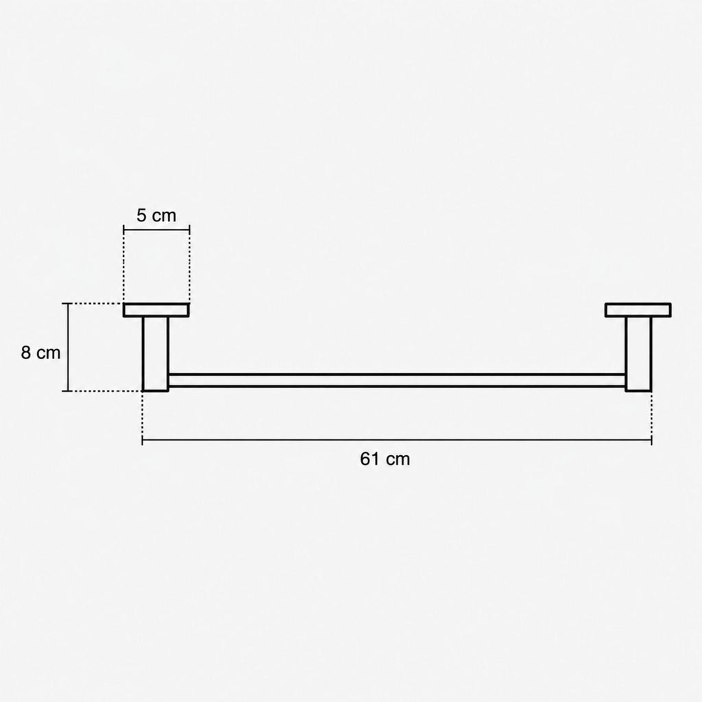 Toallero Barra Schwarz Negro Satinado 61 cm