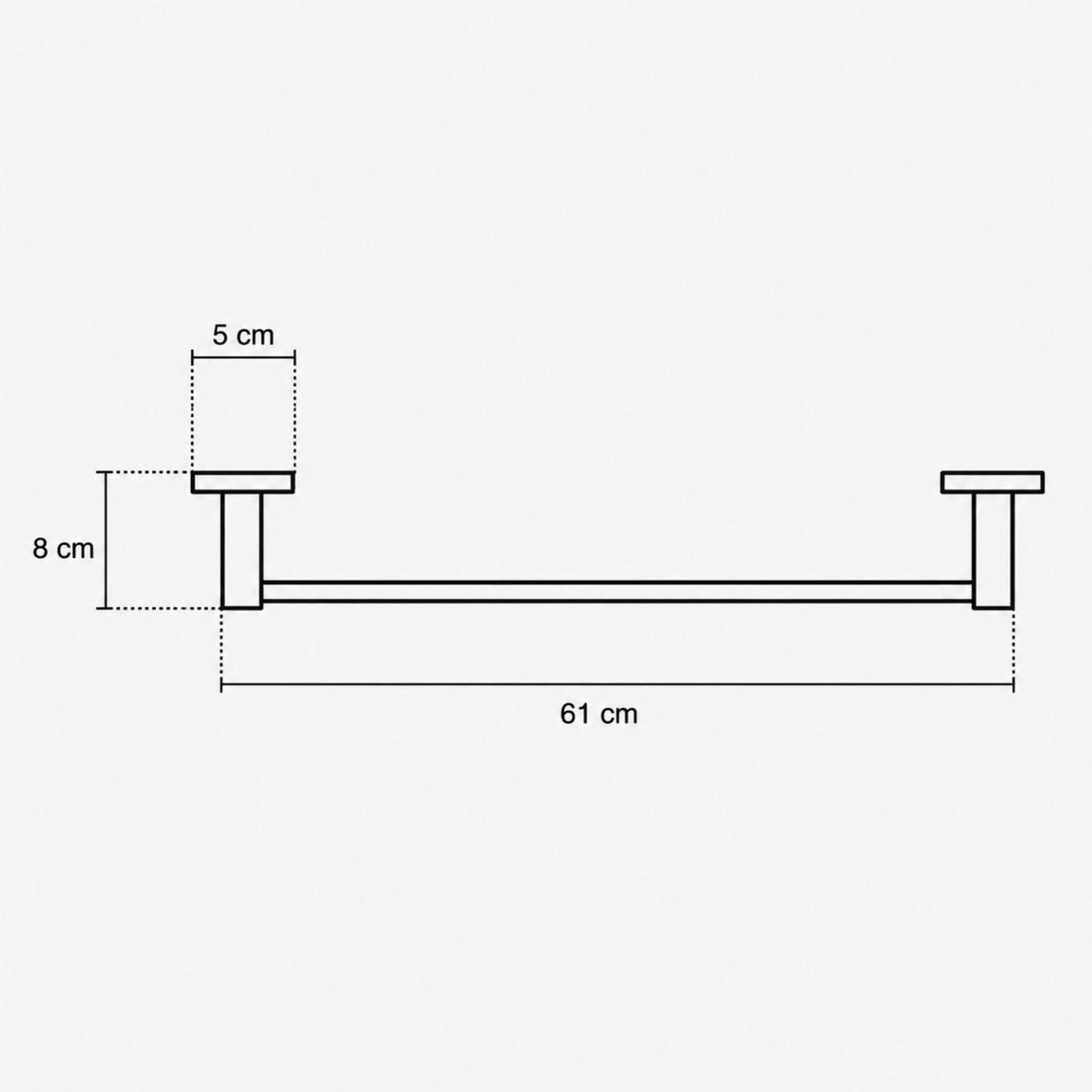 Toallero Barra Schwarz Negro Satinado 61 cm