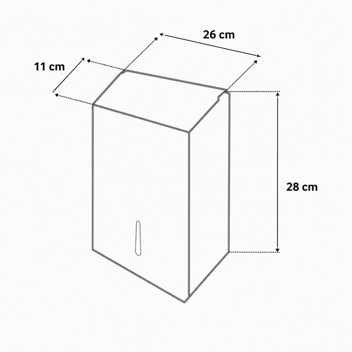 Dispensador de Toallas Interfoliadas en Acero Inoxidable 304 de 28 cm