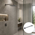 Brazo Cuadrado para Ducha Kassel Gunmetal de 40 cm
