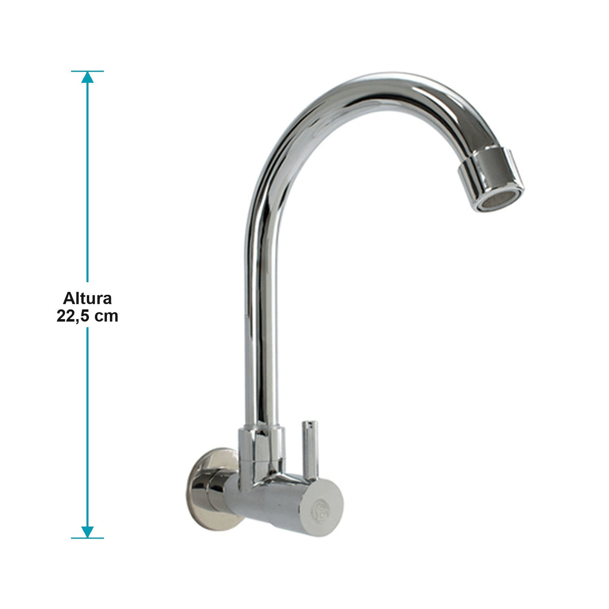 Altura de la llave de pared: 22,5 cm