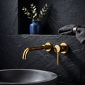 Grifería Monocontrol Lavamanos De Pared Oro Vintage