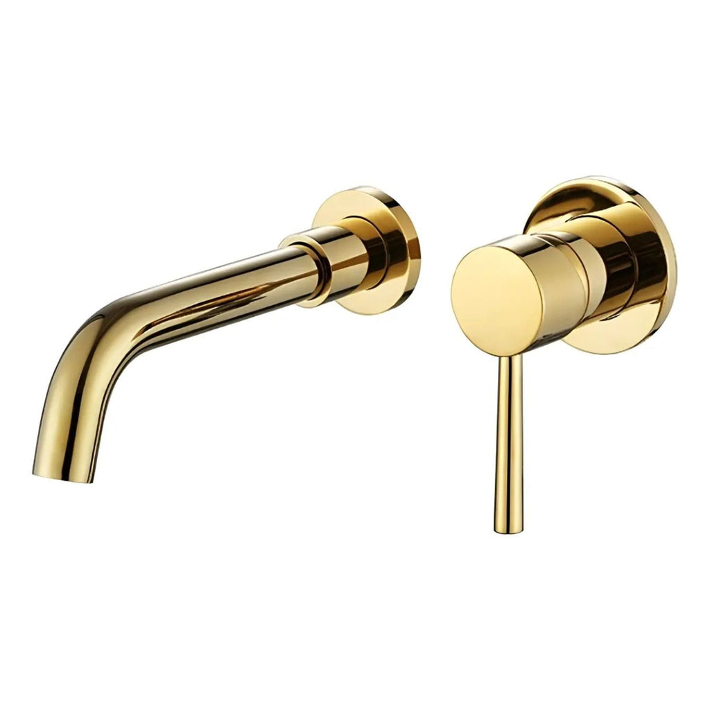 Grifería Monocontrol Lavamanos De Pared Oro Vintage