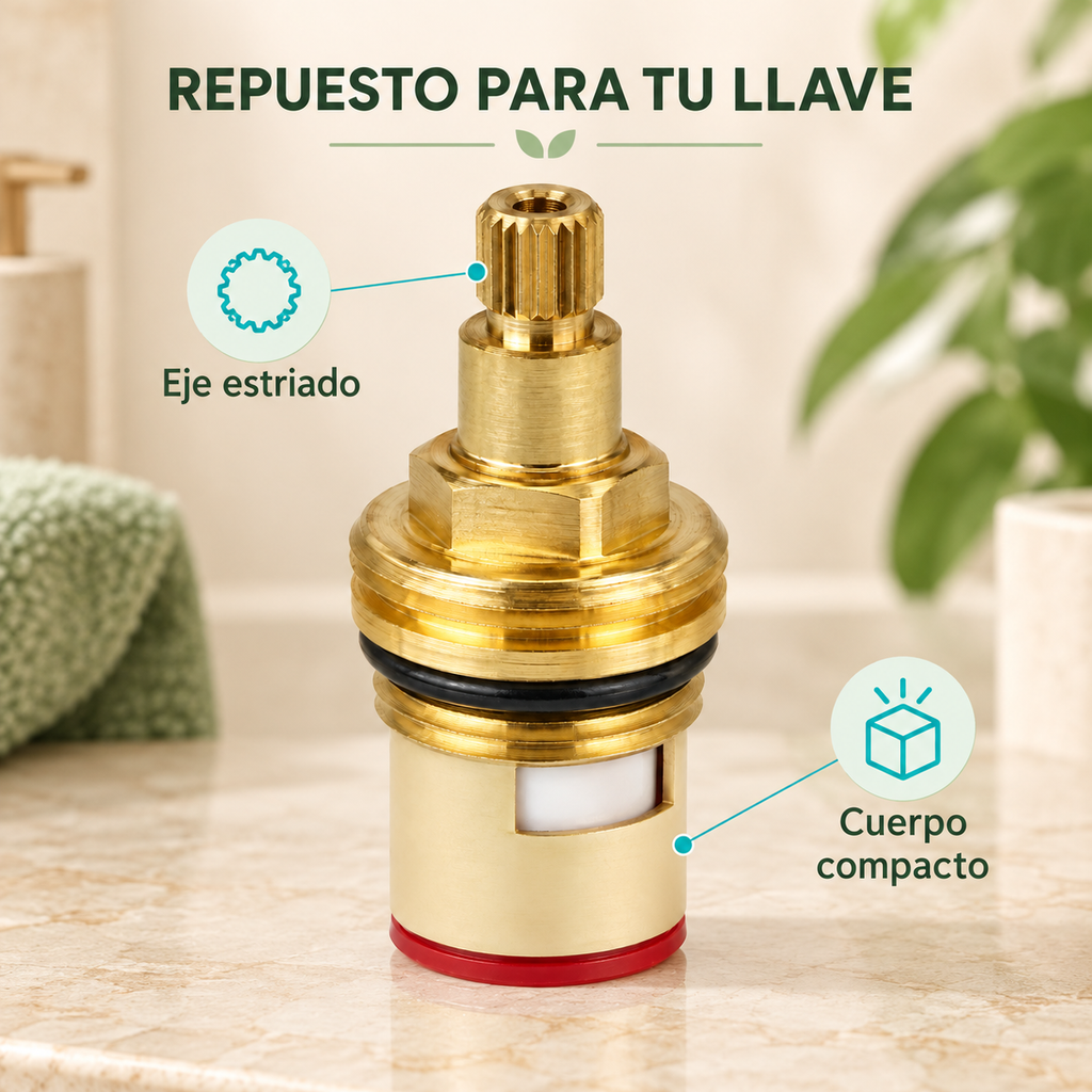 Detalle del vástago de repuesto