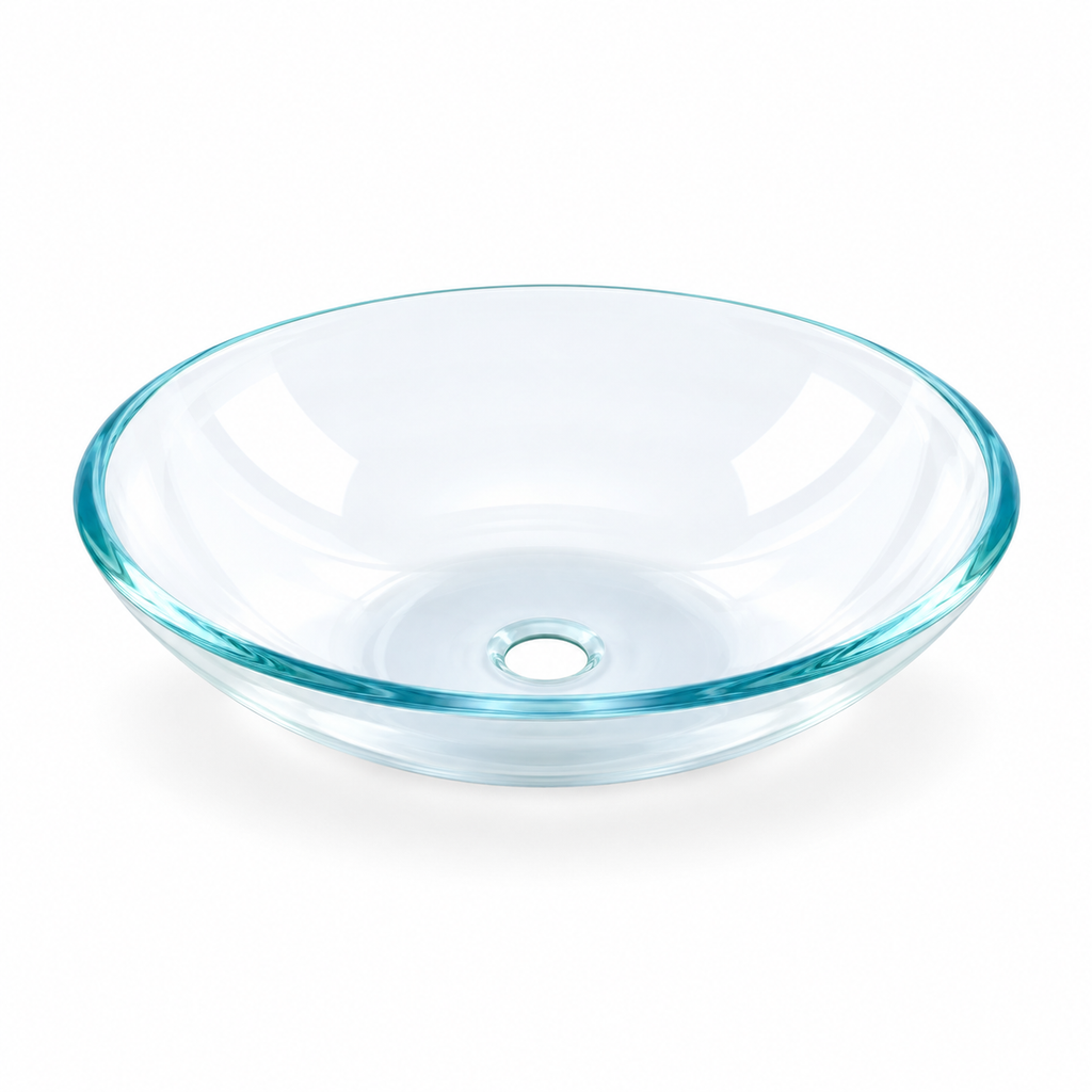 Lavamanos Redondo En Cristal Transparente 31 Cm vista de producto