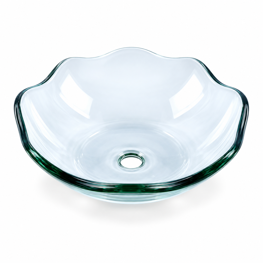Lavamanos Concha En Cristal Transparente 35 Cm vista de producto