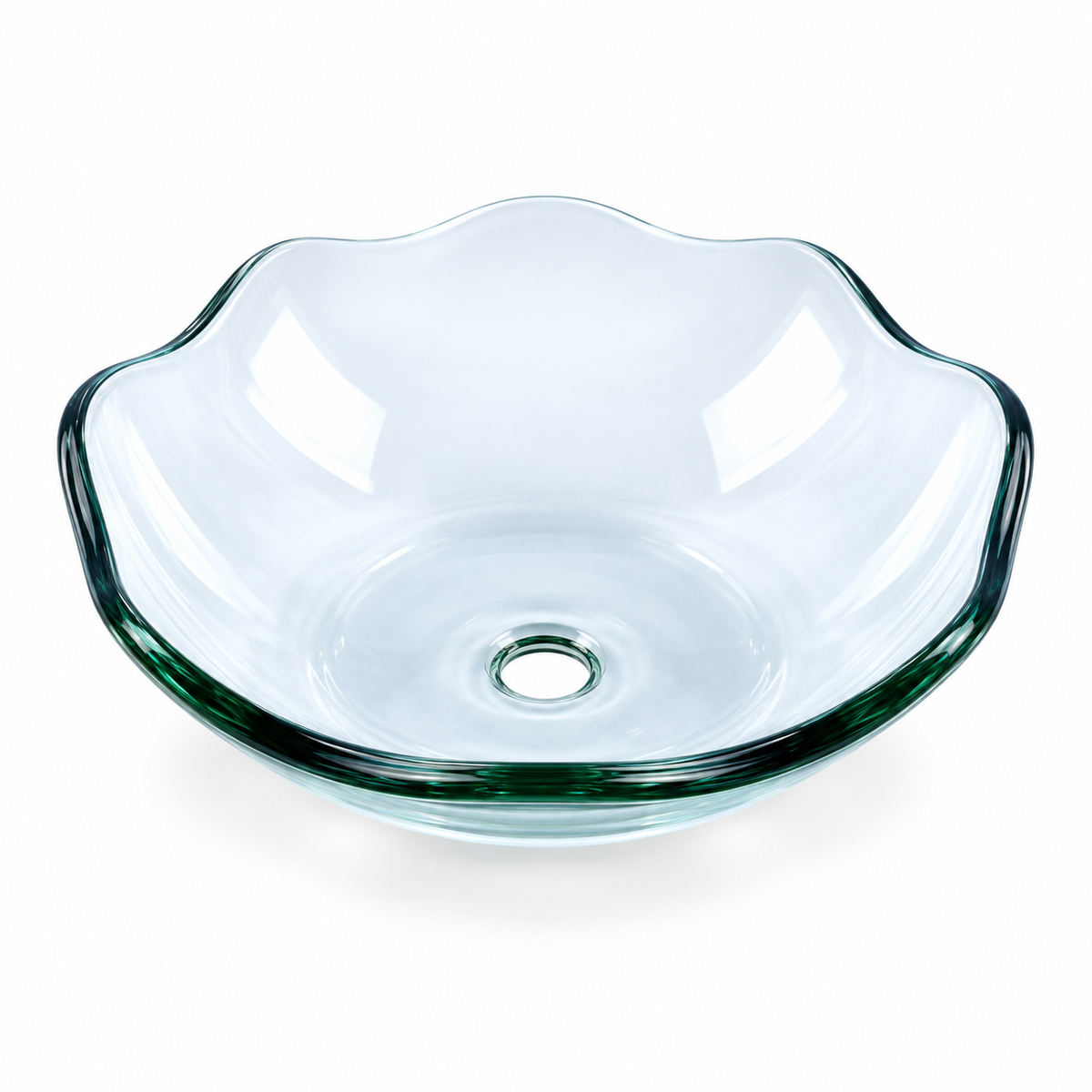 Lavamanos Concha En Cristal Transparente 35 Cm vista de producto