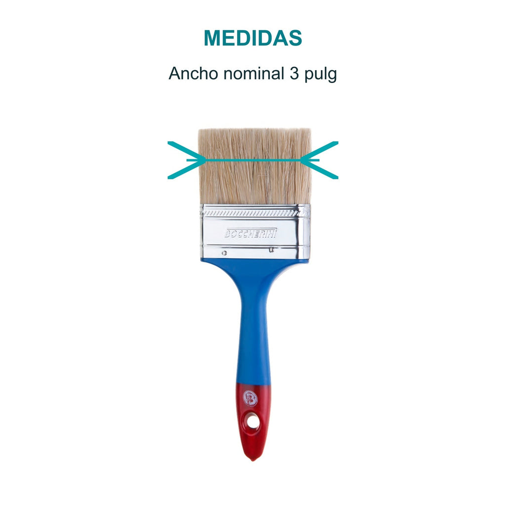 Medidas de Brocha para pintura de 3 pulgadas con mango plástico